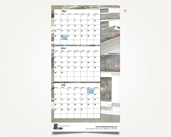 Print - White Tiger Printing - 2008 Wall Calendar